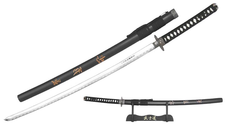 Tole 10 Imperial Katana Black Samurai schwarz inkl. Scheide und Stnder