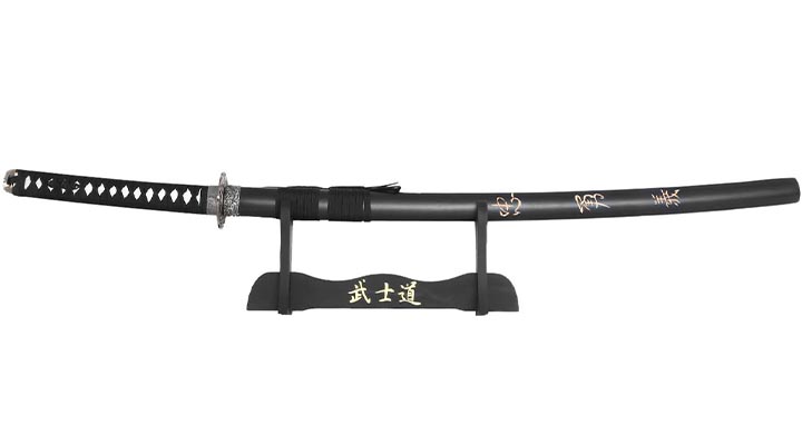 Tole 10 Imperial Katana Black Samurai schwarz inkl. Scheide und Stnder Bild 4