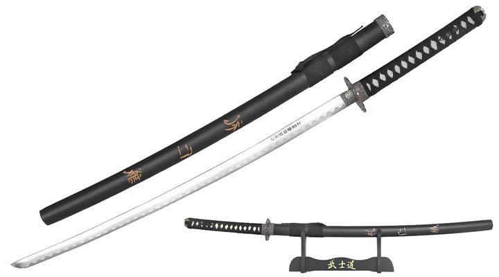 Tole 10 Imperial Katana Black Samurai II schwarz inkl. Scheide und Stnder