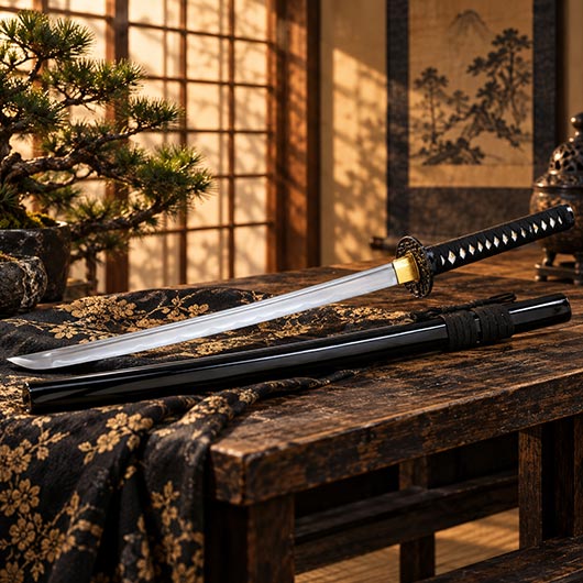 Tole 10 Imperial Katana Black Swan schwarz inkl. Scheide Bild 7
