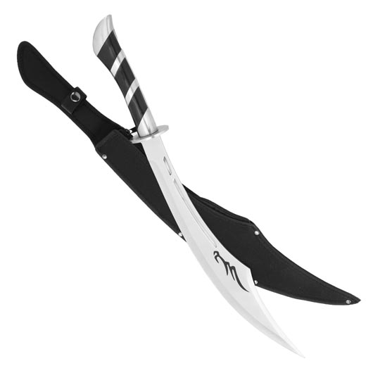 Tole 10 Imperial Schwert Fantasy Scimitar silber/schwarz inkl. Nylonscheide Bild 2