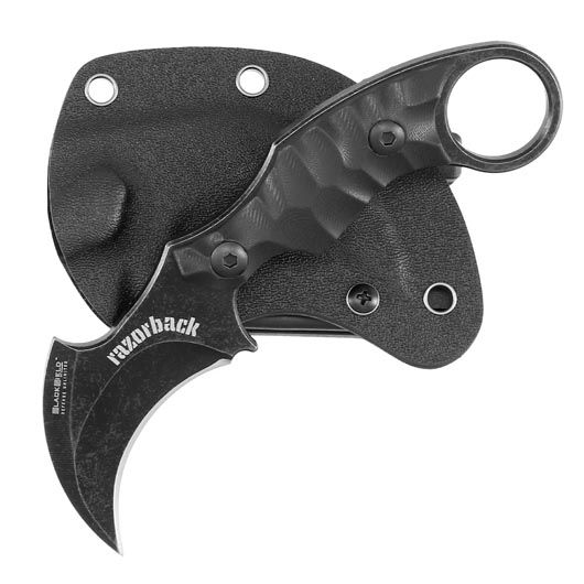 BlackField Karambit Razorback inkl. Kydexscheide stonewash Bild 3