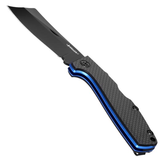 Haller Taschenmesser Carbonfiber II blau inkl. Grtelclip Bild 2