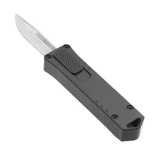 Bker Plus OTF Messer Micro USB D2 Stahl schwarz/silber inkl. Grtelclip Bild 2