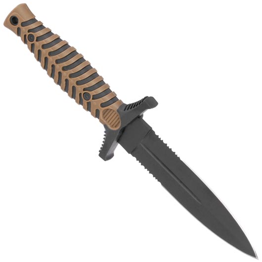 K25 Messer Tactical III titanbeschichtet teilsgezahnung schwarz/coyote inkl. Nylon-Grtelscheide Bild 1
