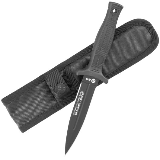 K25 Stiefelmesser Tactical II titanbeschichtet schwarz inkl. Nylon-Grtelscheide Bild 3