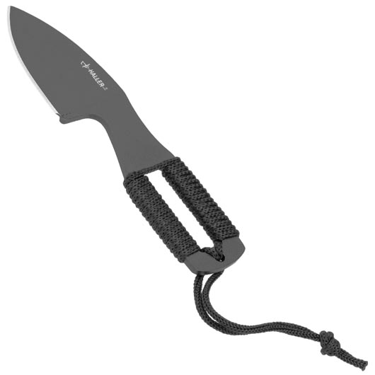 Haller Neck Knife schwarz inkl. Kydexscheide und Kugelkette Bild 2
