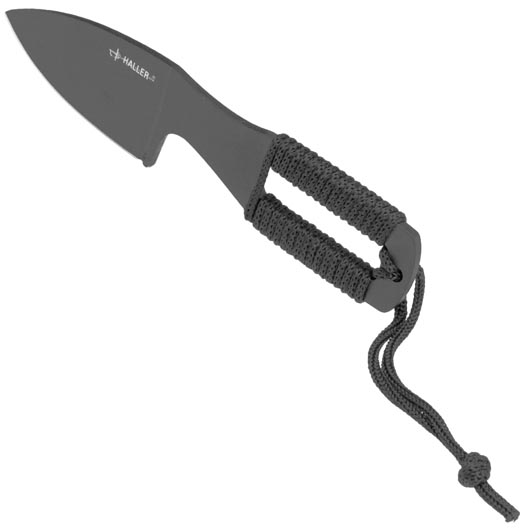 Haller Neck Knife schwarz inkl. Kydexscheide und Kugelkette Bild 6