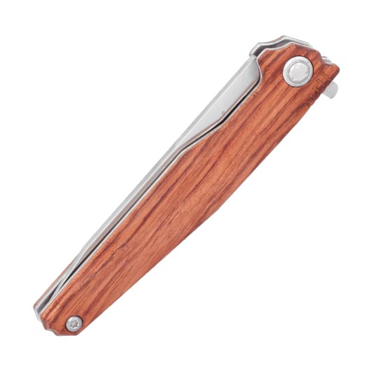 Haller Select Einhandmesser I mit Holzgriffschalen braun inkl. Gürtelclip Bild 4