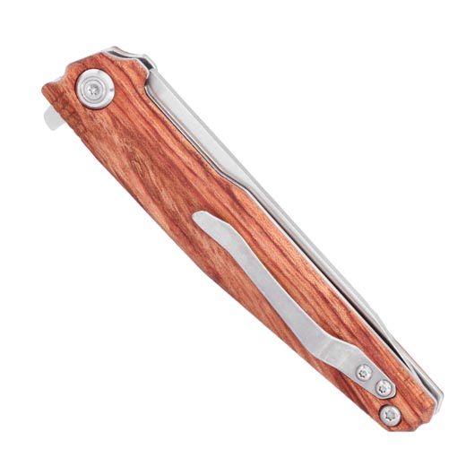Haller Select Einhandmesser I mit Holzgriffschalen braun inkl. Gürtelclip Bild 5