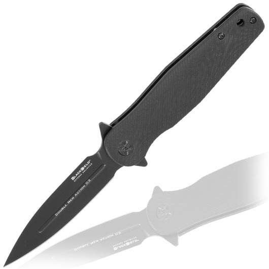 BlackField Einhandmesser DNA03 G10-Griffschalen schwarz inkl. Grtelclip