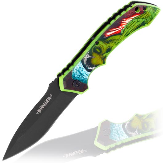 Haller Taschenmesser Glowing II 3D-Motiv Glow in the Dark inkl. Grtelclip