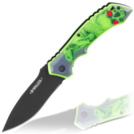 Haller Taschenmesser Glowing III 3D-Motiv Glow in the Dark inkl. Grtelclip