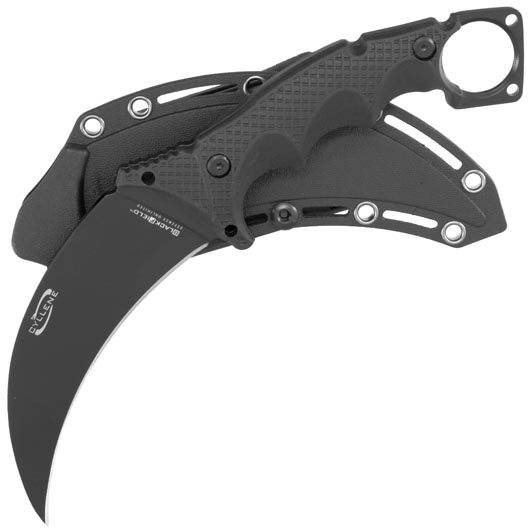 BlackField Karambit Messer Cyllene schwarz inkl. verstellbarer Kydexscheide Bild 3