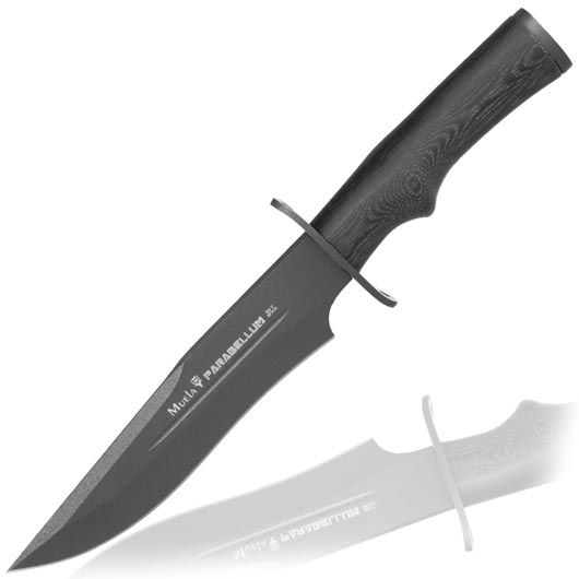 Muela Outdoormesser Parabellum Micarta grau/schwarz inkl. Leder-Grtelscheide