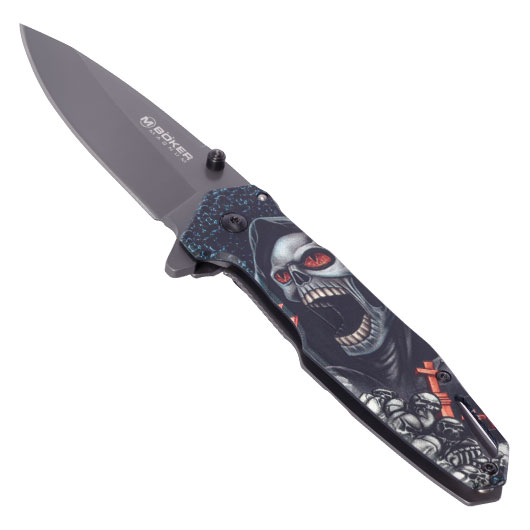 Magnum Einhandmesser Screaming Skull inkl. Grtelclip Bild 2