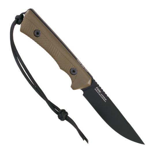 ANV Knives Outdoormesser P200 Sleipner Stahl Cerakote schwarz/oliv inkl. Kydexscheide Bild 1