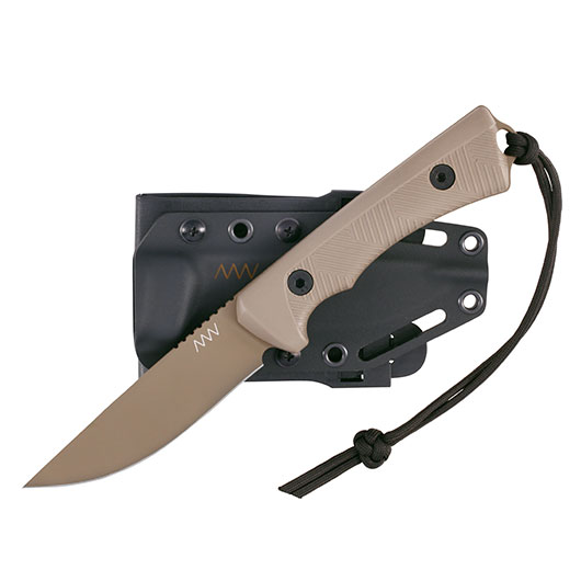 ANV Knives Outdoormesser P200 Sleipner Stahl Cerakote coyote inkl. Kydexscheide Bild 3