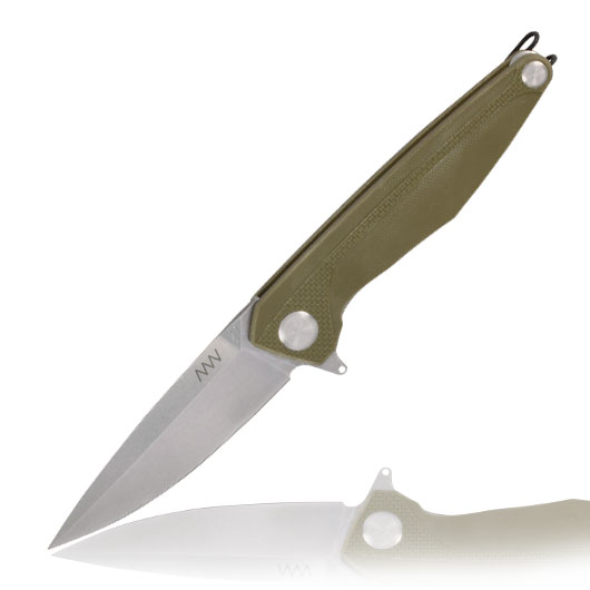 ANV Knives Einhandmesser Z300 G10 Sleipner Stahl oliv/stonewash inkl. Grtelclip