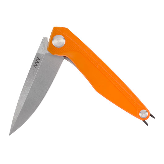 ANV Knives Einhandmesser Z300 G10 Sleipner Stahl orange/stonewash inkl. Grtelclip Bild 3