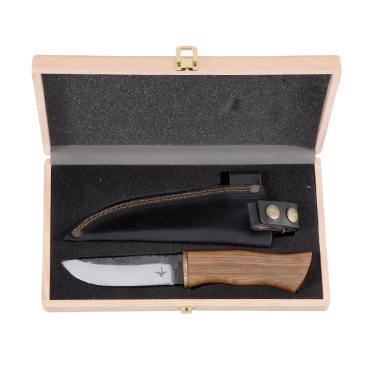 Njord Outdoormesser Olam Bushcraft braun inkl. Lederscheide und Aufbewahrungsbox Bild 7