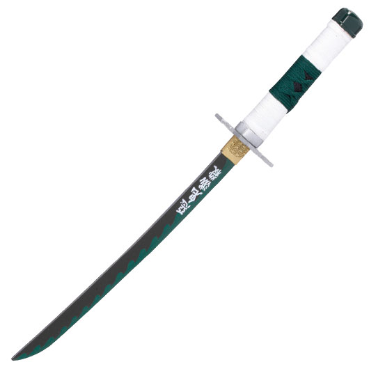 Haller Mini Katana Demon Slayer Sanemi schwarz/grn inkl. Scheide und Schwertstnder Bild 1