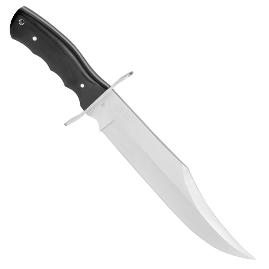 CJH Bowiemesser mit Pakka-Holzgriffschalen inkl. Lederscheide Bild 1