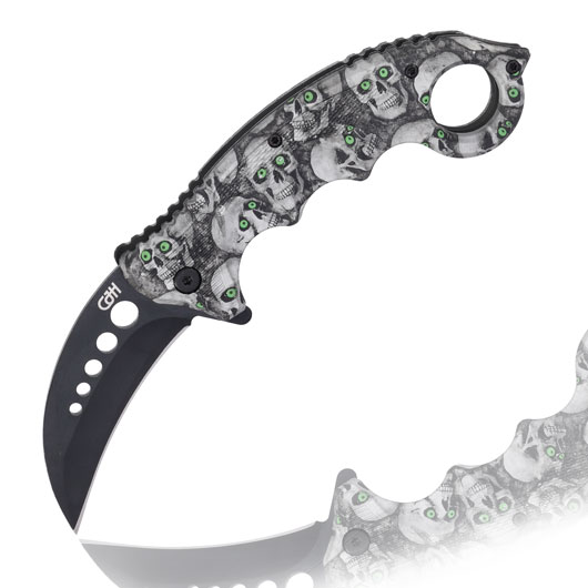 CJH Karambit Totenkpfe inkl. Grtelclip