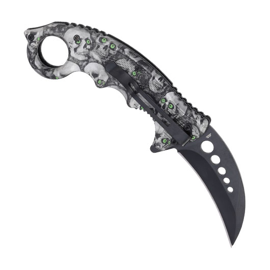 CJH Karambit Totenkpfe inkl. Grtelclip Bild 1