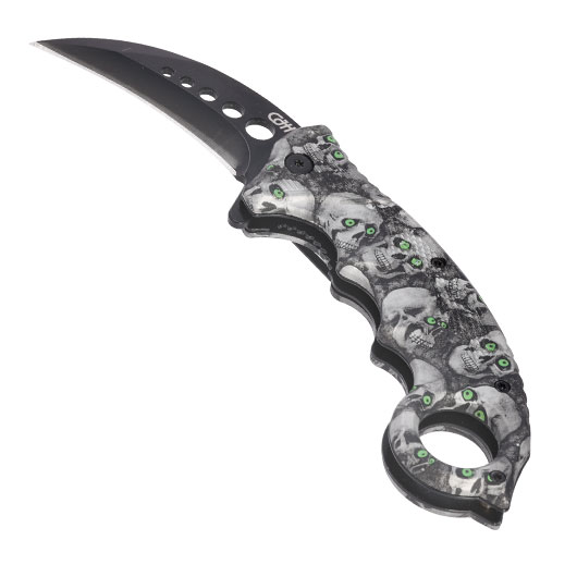 CJH Karambit Totenkpfe inkl. Grtelclip Bild 2