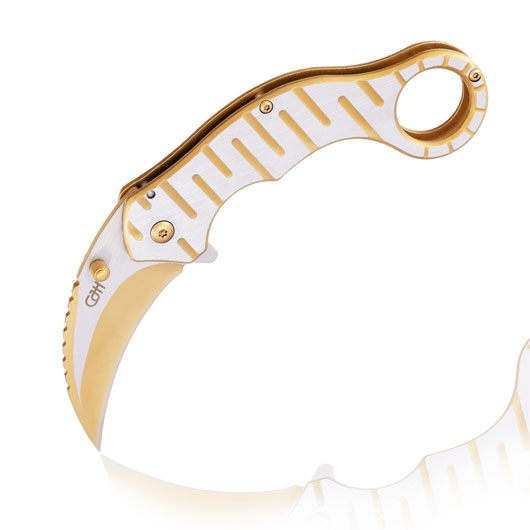 CJH Karambit silber/gold inkl. Grtelclip