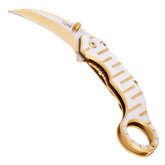 CJH Karambit silber/gold inkl. Grtelclip Bild 2