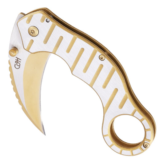 CJH Karambit silber/gold inkl. Grtelclip Bild 3