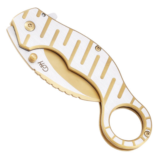 CJH Karambit silber/gold inkl. Grtelclip Bild 4