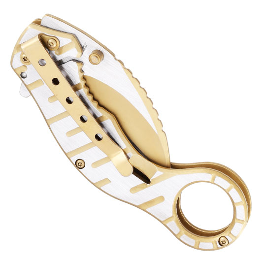 CJH Karambit silber/gold inkl. Grtelclip Bild 5