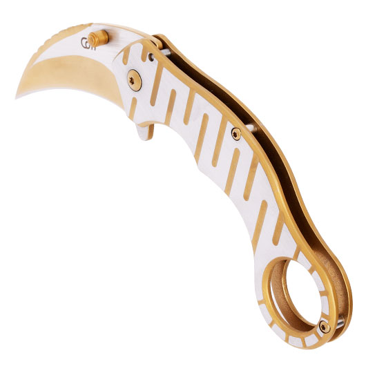 CJH Karambit silber/gold inkl. Grtelclip Bild 6