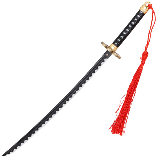 Schlsselanhnger Mini Katana One Piece Zorro Shusui schwarz/lila inkl. Scheide und Schwertstnder Bild 1