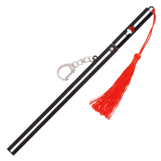 Schlsselanhnger Mini Katana Naruto Sasuke Uchiha schwarz/wei inkl. Scheide und Schwertstnder Bild 2