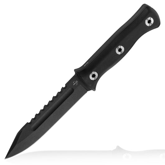 Bker Plus Outdoormesser Pilot Knife 2.0 schwarz inkl. Kydexscheide und Grtelclip
