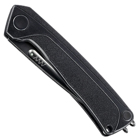 ANV Knives Taschenmesser Z200 BB mit Sgezahnung Sleipner Stahl schwarz inkl. Grtelclip Bild 4