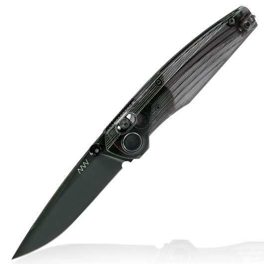 ANV Knives Einhandmesser A100 Ultem BB Sleipner Stahl schwarz inkl. Grtelclip