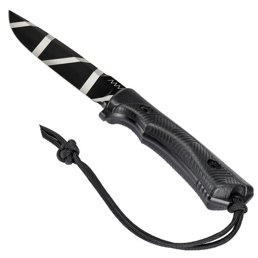 ANV Knives Outdoormesser P250 Sleipner Stahl Cerakote schwarz camo inkl. Kydexscheide Bild 2