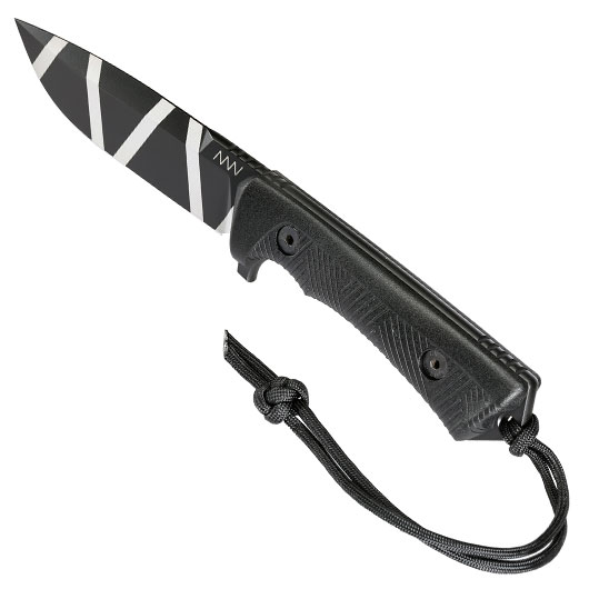 ANV Knives Outdoormesser P250 Sleipner Stahl Cerakote schwarz camo inkl. Kydexscheide Bild 6