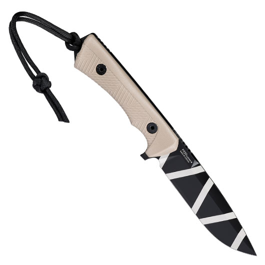 ANV Knives Outdoormesser P250 Sleipner Stahl Cerakote coyote/schwarz camo inkl. Kydexscheide Bild 1