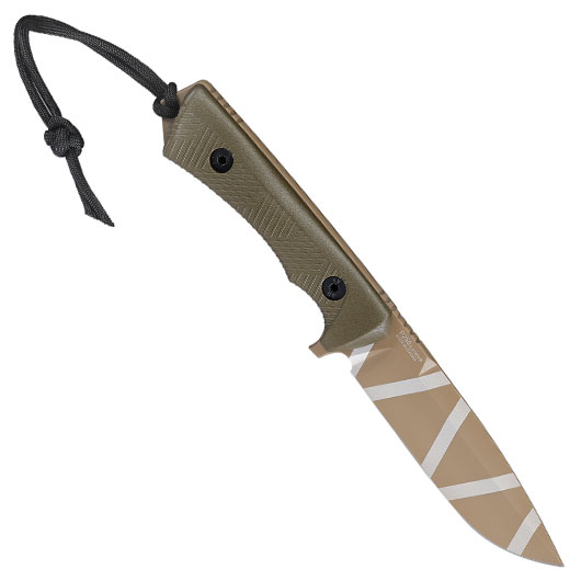 ANV Knives Outdoormesser P250 Sleipner Stahl Cerakote olive/coyote camo inkl. Kydexscheide Bild 1