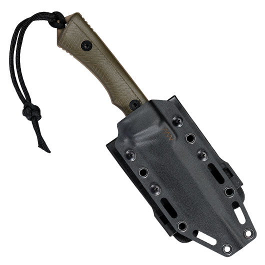 ANV Knives Outdoormesser P250 Sleipner Stahl Cerakote olive/coyote camo inkl. Kydexscheide Bild 4