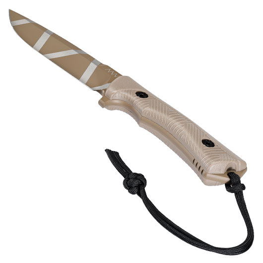ANV Knives Outdoormesser P250 Sleipner Stahl Cerakote coyote camo inkl. Kydexscheide Bild 2