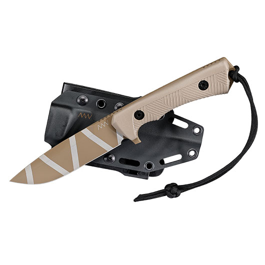 ANV Knives Outdoormesser P250 Sleipner Stahl Cerakote coyote camo inkl. Kydexscheide Bild 3