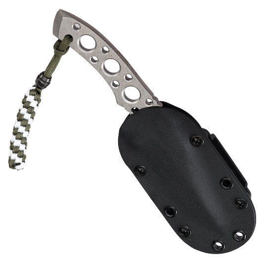 Pohl Force Outdoormesser Charlie Two SW Gen2 silber inkl. Kydexscheide und nachleuchtendem Lanyard Bild 4