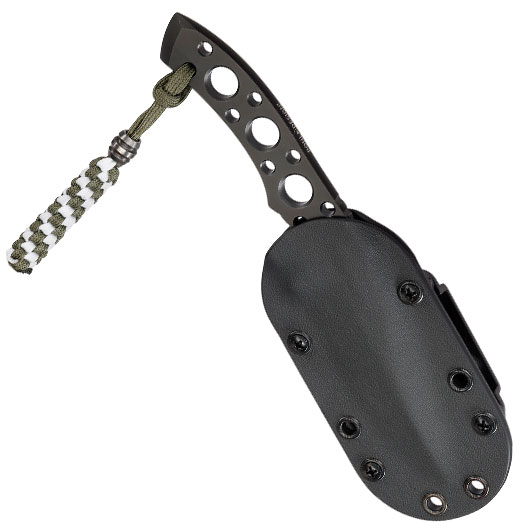 Pohl Force Outdoormesser Charlie Two BK Gen2 schwarz inkl. Kydexscheide und nachleuchtendem Lanyard Bild 4